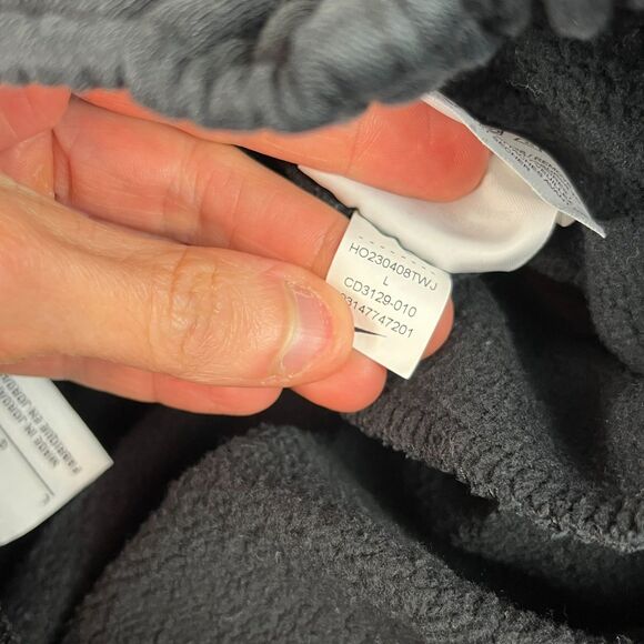 Nike Club Fleece Cargo Joggers Men's L Black Drawstring Pockets Sweatpants - Picture 5 of 10